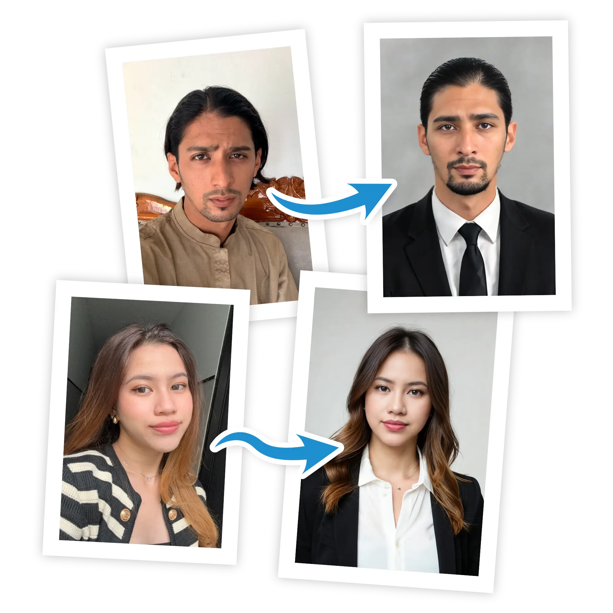 Transformasi foto AI berbagai gaya